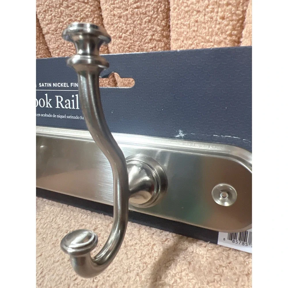 Better Homes & Gardens Safford Hook Rail Satin Nickel 3 Hook Rack BH20-19235611